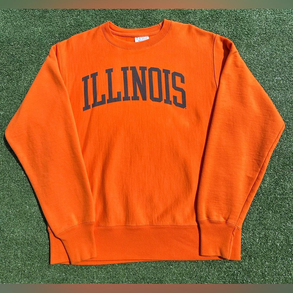 Champion Reverse Weave University Of Illinois Orange Sweatshirt Men’s Size Large